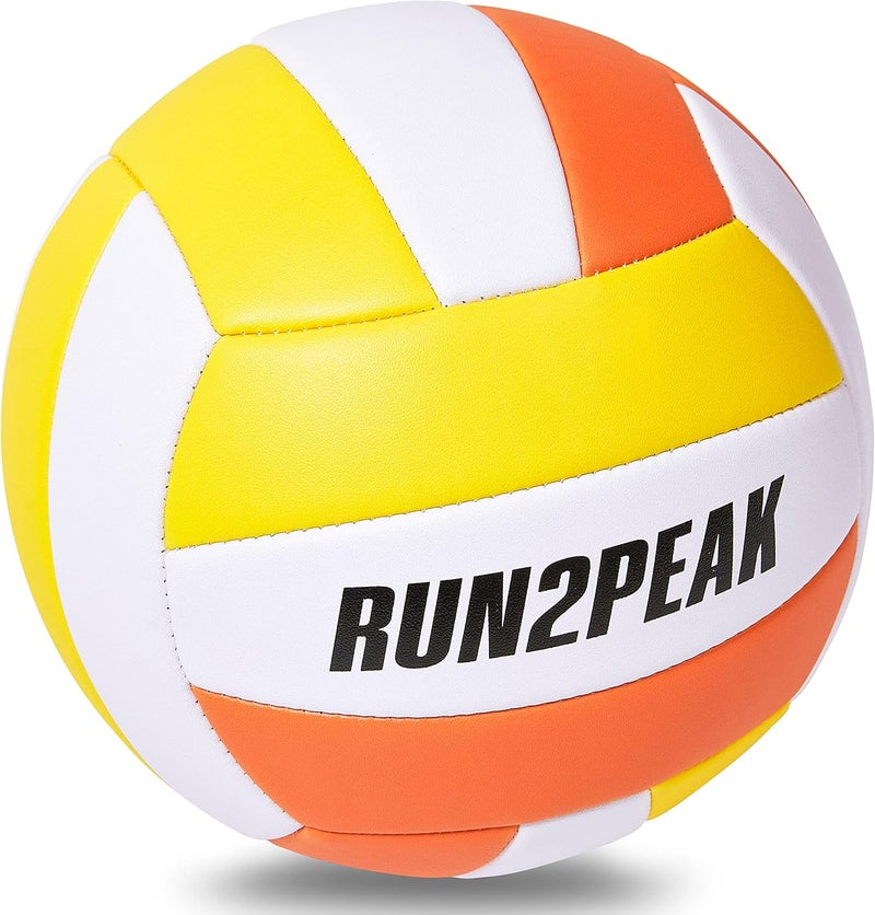 RUN2PEAK Soft Touch Volleyball Ball Gifts for Teen Girls Kids Youth Team Beginners Durable Volleyballs for Outdoor Indoor Beach Pool Water Play Official Size 5 Training Practice Volley Ball - Image 2